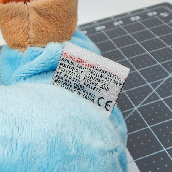Ty Pluffies Baby Blue Bear Plush Soft Pajamas Teddy 2010 Stuffed Animal Toy - Picture 5 of 8